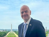 Gianni Infantino en la FIFA Fan Zone de Washington D.C.
