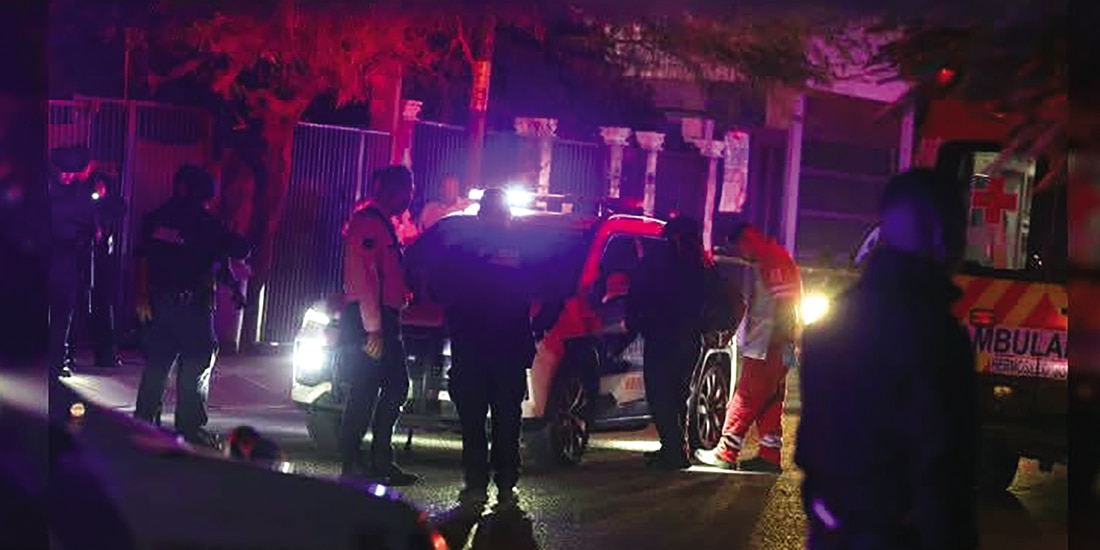 Movilización policial, luego de los episodios de violencia en Pátzcuaro, Michoacán, que incluyeron dos balaceras.