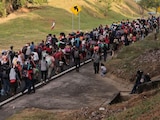 Caravana migrante se desintegra en Chiapas.