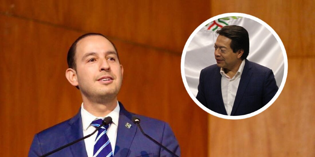 Marko Cortés, dirigente nacional del PAN y Mario Delgado, líder de Morena.