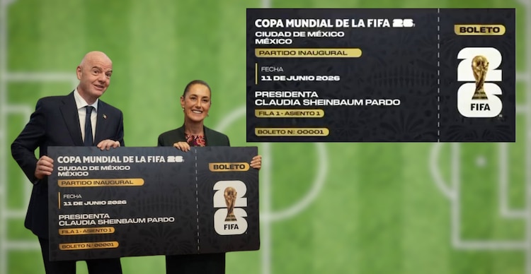Boleto que se llevará la ganadora de Representa a México en la Inauguración del Mundial