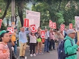 Extrabajadores de Luz y Fuerza del Centro se manifiestan este 30 de septiembre