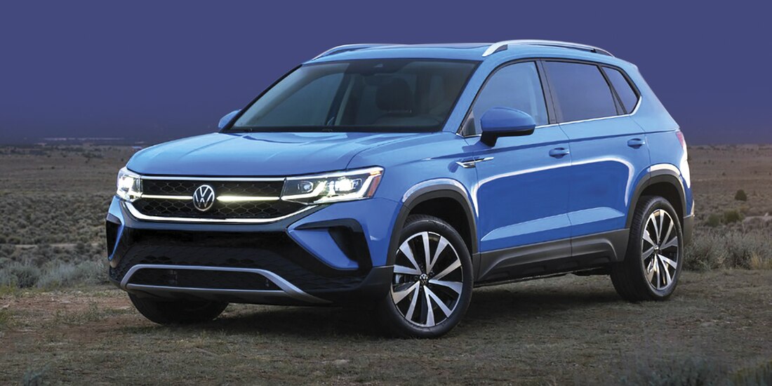 Estéticamente la nuevo Taos no sale del molde característico.