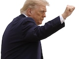 El presidente estadounidense, ayer, a su llegada a la Base Conjunta Andrews, en Maryland.