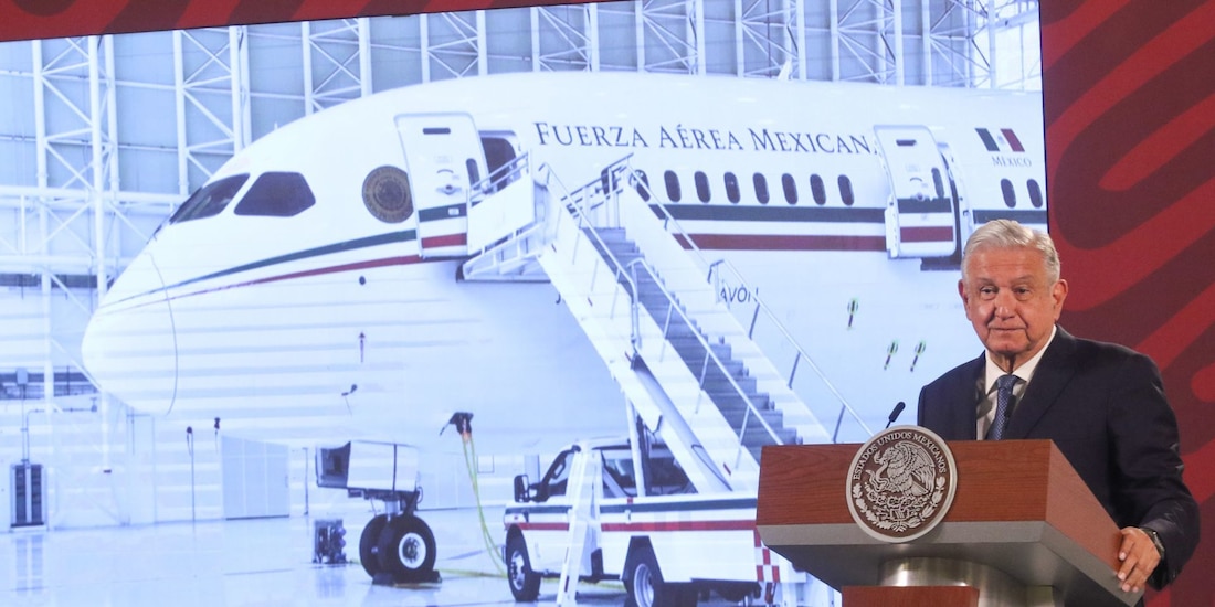 Andrés Manuel López Obrador, Presidente de México, durante una conferencia mañanera en Palacio Nacional.