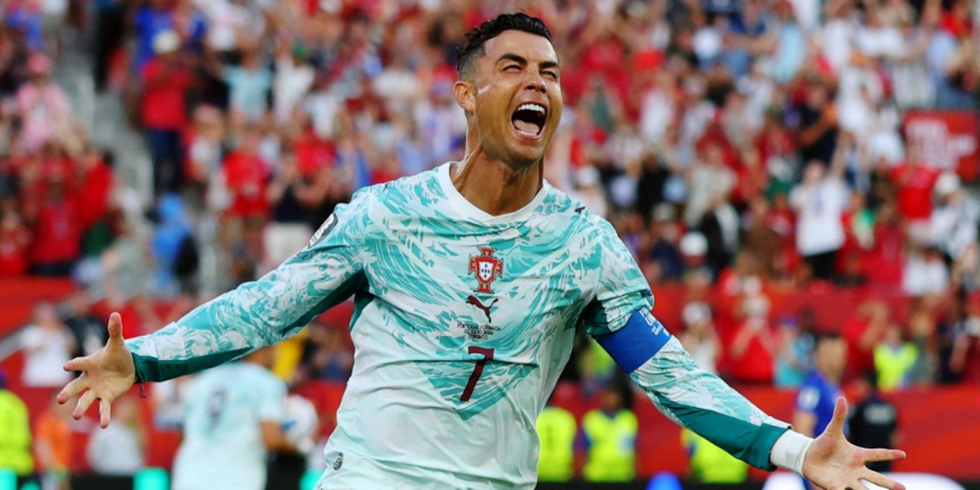 Cristiano Ronaldo celebra su gol ante Croacia.