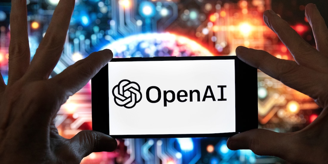 El logo de OpenAI en imagen de archivo