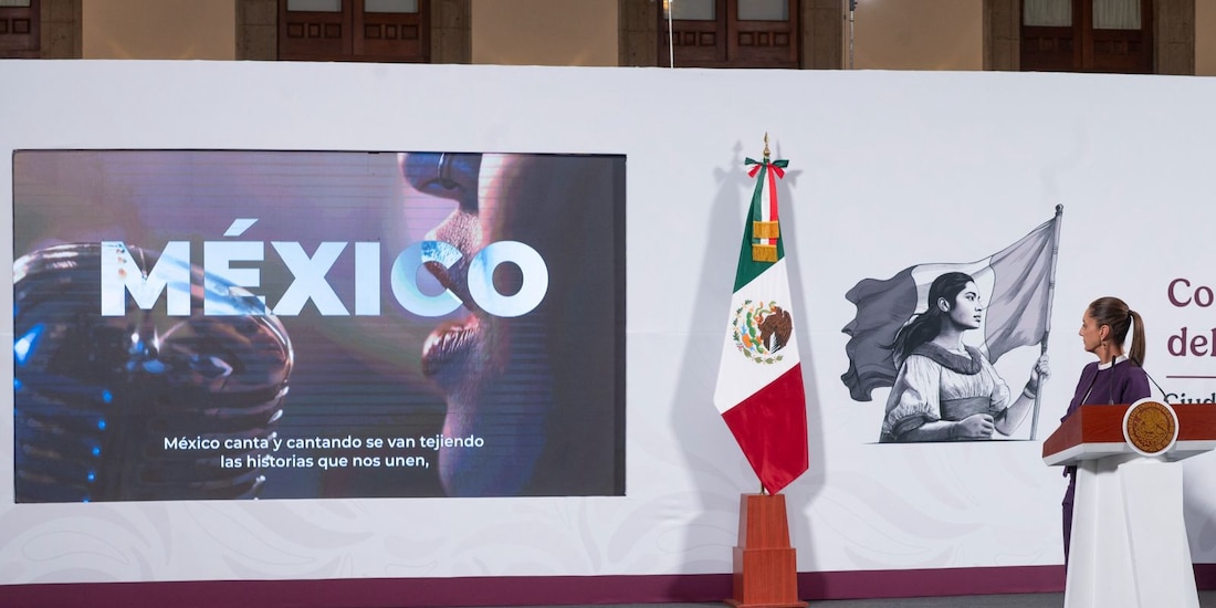 La Presidenta de México en Palacio Nacional.