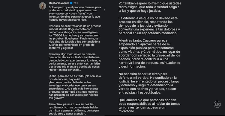 Declaración de Stephanie Vaquer .