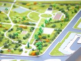 Maqueta sobre un parque en planeación.