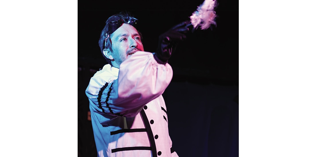 El actor Antonio Zacruz, en una función.