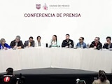 Conferencia de prensa de autoridades de la Ciudad de México.