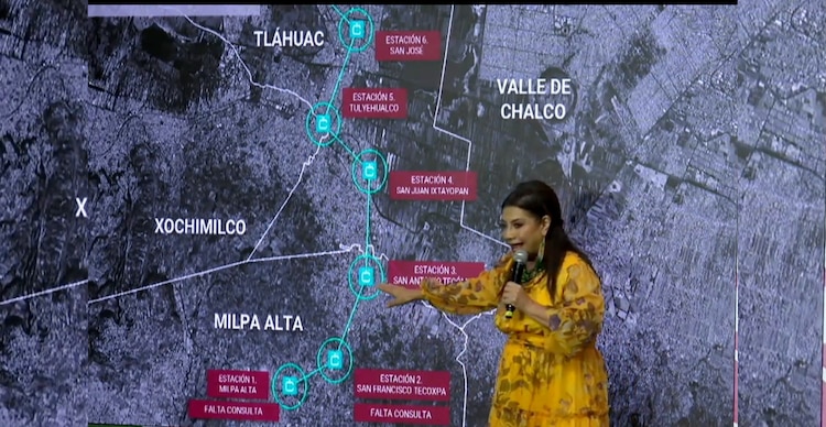 Mapa de la Línea 6 del Cablebús