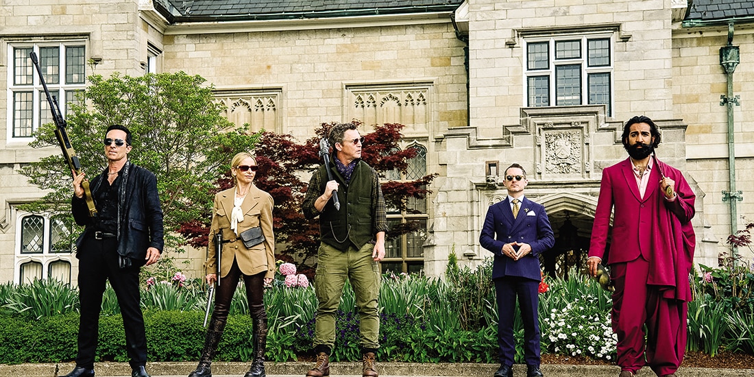 De izq. a der., Nestor Carbonell, Sarah Michelle Gellar, Shawn Hatosy, Elijah Wood y Nadeem Umar-Khitab