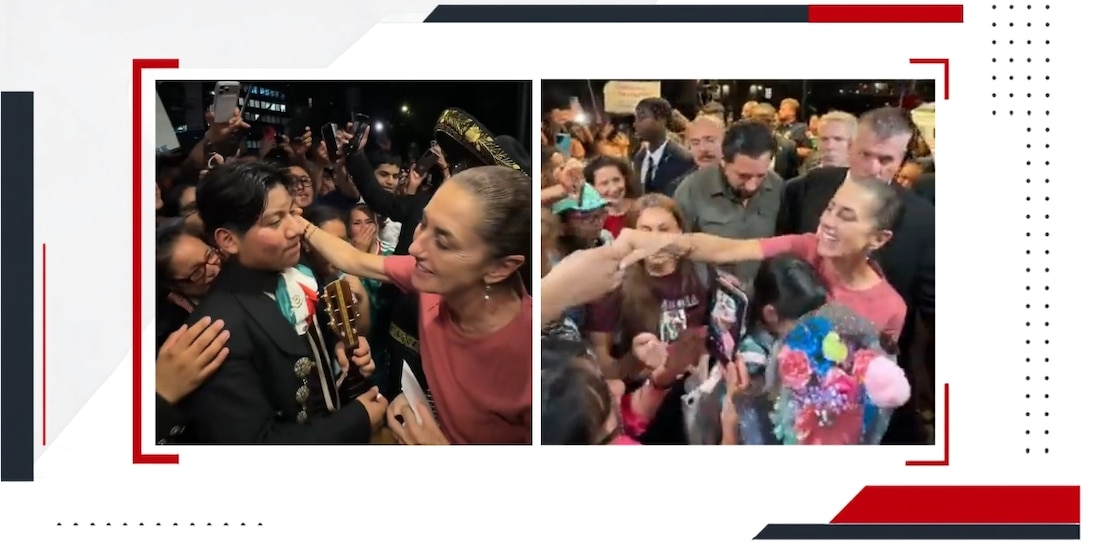 Claudia Sheinbaum fue recibida con júbilo en Nueva York, Estados Unidos.