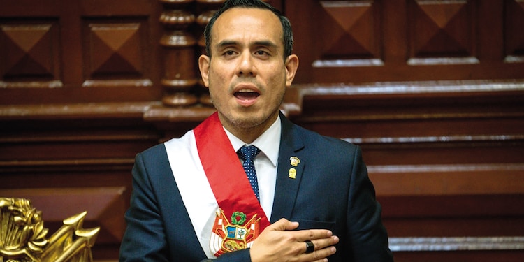 José Jerí tras ser juramentado como presidente interino, el 10 de octubre.