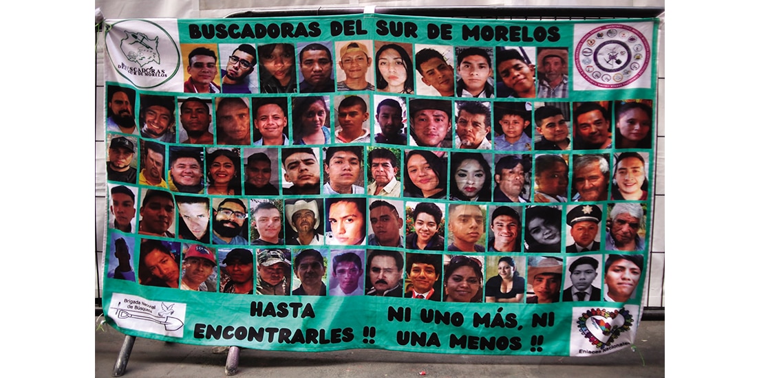Cartel de personas desaparecidas en Morelos, divulgado el 28 de marzo.