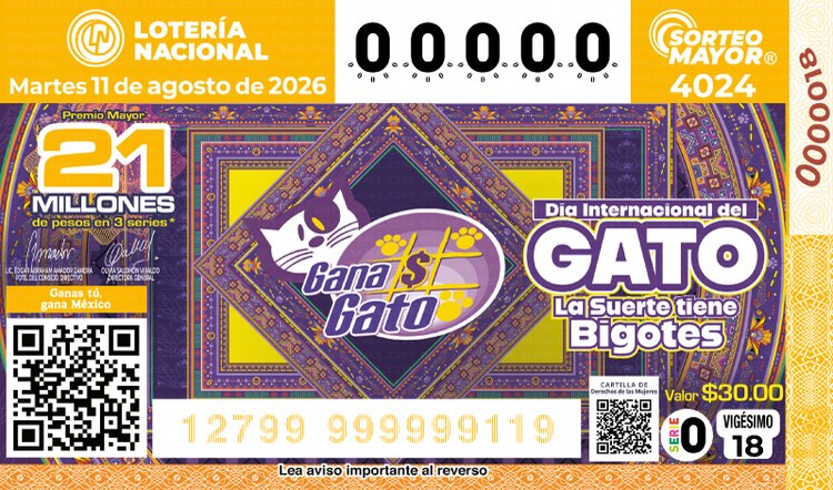 El Sorteo Mayor 4024 está dedicado al Día Internacional del Gato.