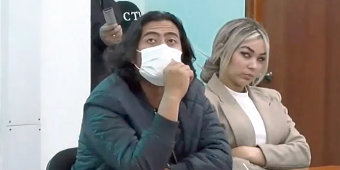 Nicolás Petro y su exesposa, Daysuris Vásquez, durante la audiencia ante un juez federal, ayer.