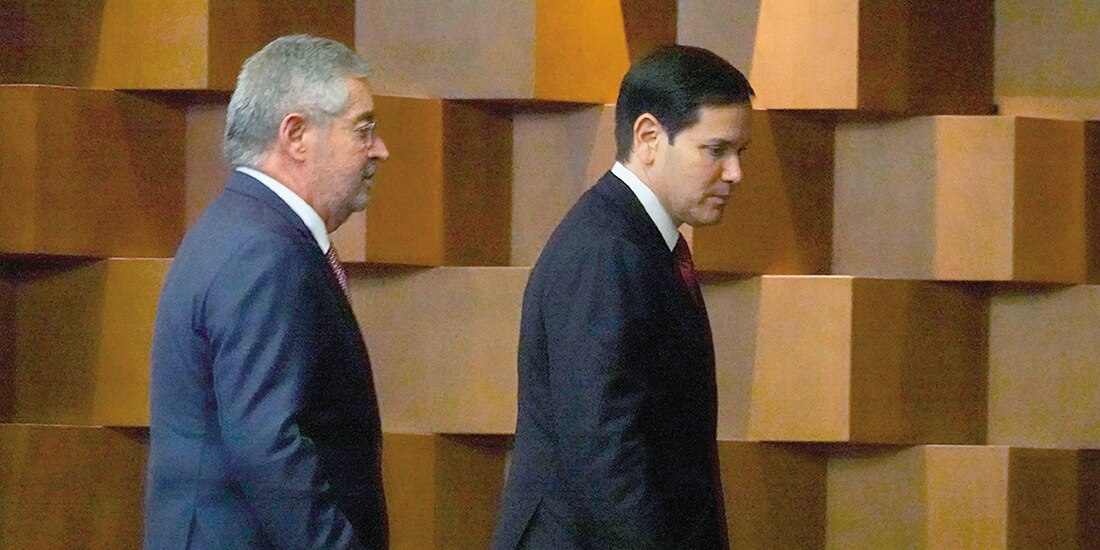 Juan Ramón de la Fuente y Marco Rubio, en conferencia de prensa el 3 de septiembre de 2025.