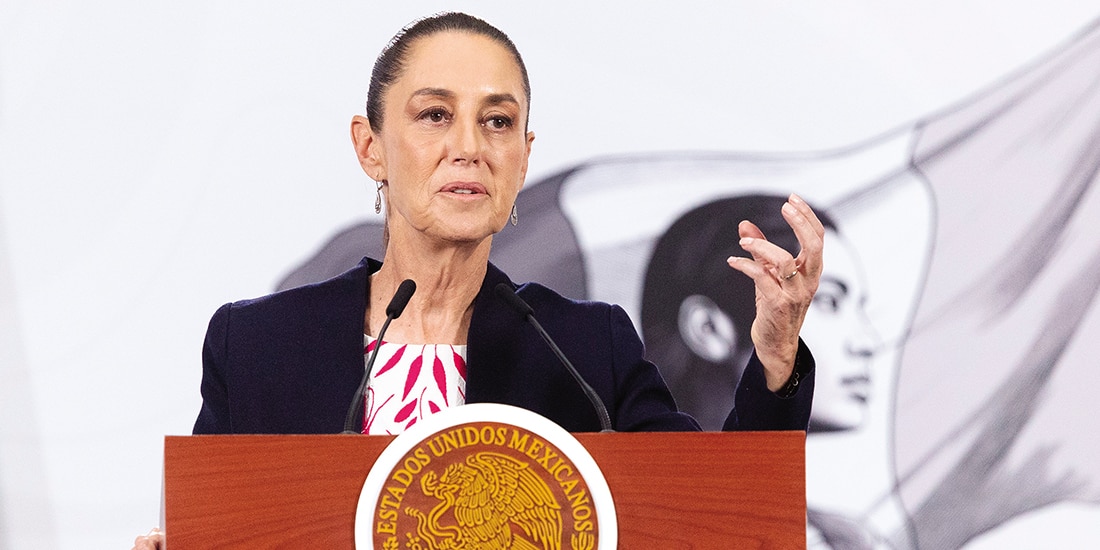 La Jefa del ejecutivo, Claudia Sheinbaum, ayer en conferencia de prensa.