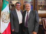 El senador Ricardo Monreal y el Presidente Andrés Manuel López Obrador en Palacio Nacional.