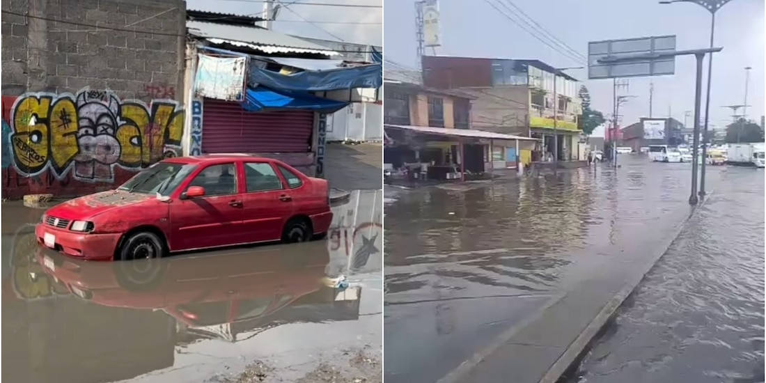 Lluvias provocan inundaciones en la alcaldía Iztapalapa, el 22 de junio de 2026.