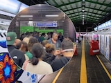 Tren Ligero, abarrotado por aficionados previo a inauguración del Mundial 2026.