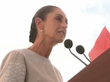 Claudia Sheinbaum, presidenta de México, en un evento en Mérida, Yucatán.