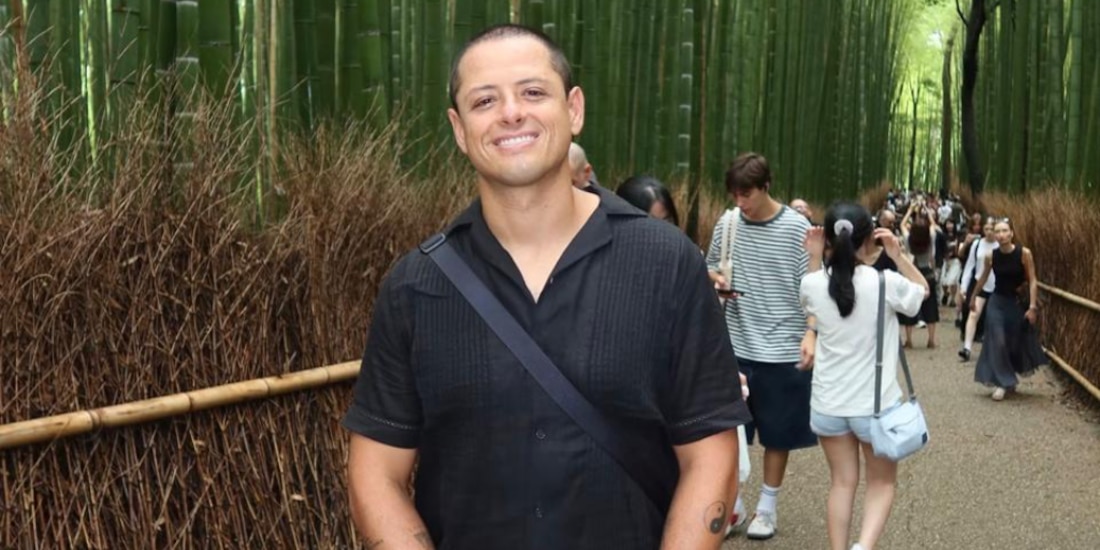 Chicharito Hernández durante sus vacaciones.