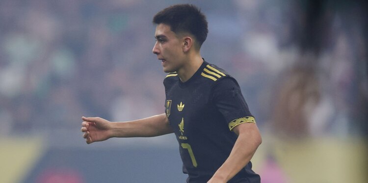 Gilberto Mora en la final de la Copa Oro 2025 con la Selección Mexicana