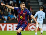 Robert Lewandowski anota triplete para la victoria del Barcelona.