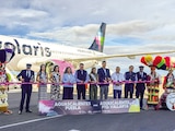INAUGURACIÓN de las nuevas rutas aéreas en la entidad, ayer.