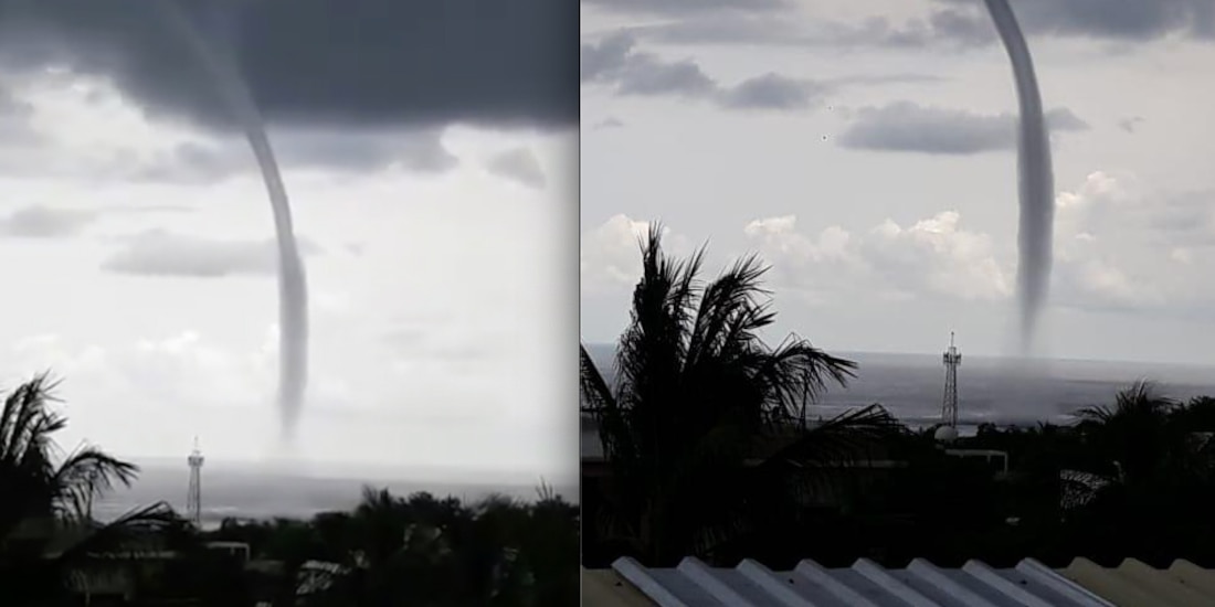 Desde una casa captan el video del fenómeno reportado en costas oaxaqueñas.