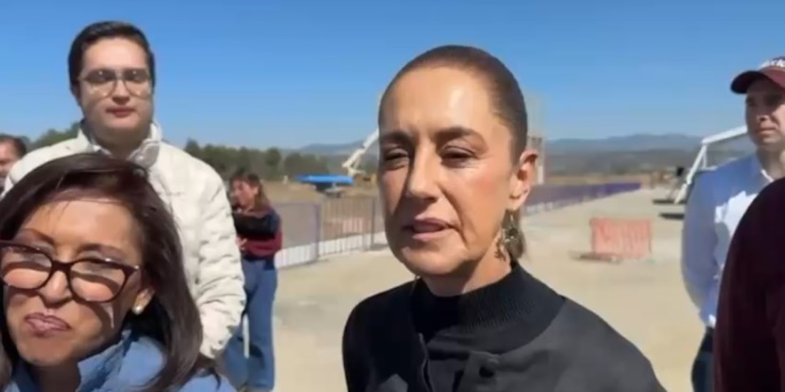 Sheinbaum, en entrevista con medios, en Tlaxcala.