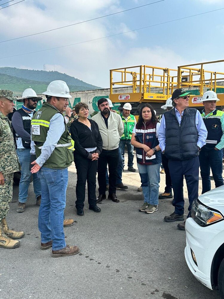 Gobernadora Delfina Gómez supervisó este domingo las obras del Trolebús Santa Martha - Chalco.