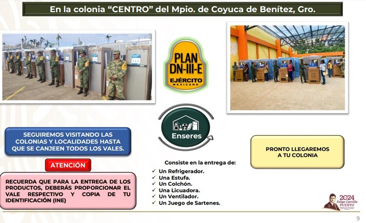 En estas colonias de Coyuca de Benítez entregarán enseres.