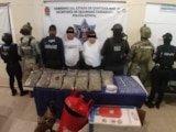 Presuntos delincuentes detenidos en Quintana Roo.