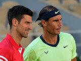 Novak Djokovic y Rafael Nadal previo a su duelo de semifinales en Roland Garros.
