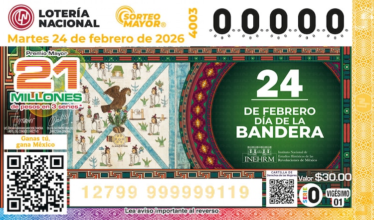 El Sorteo Mayor 4003 está dedicado al Día de la Bandera.