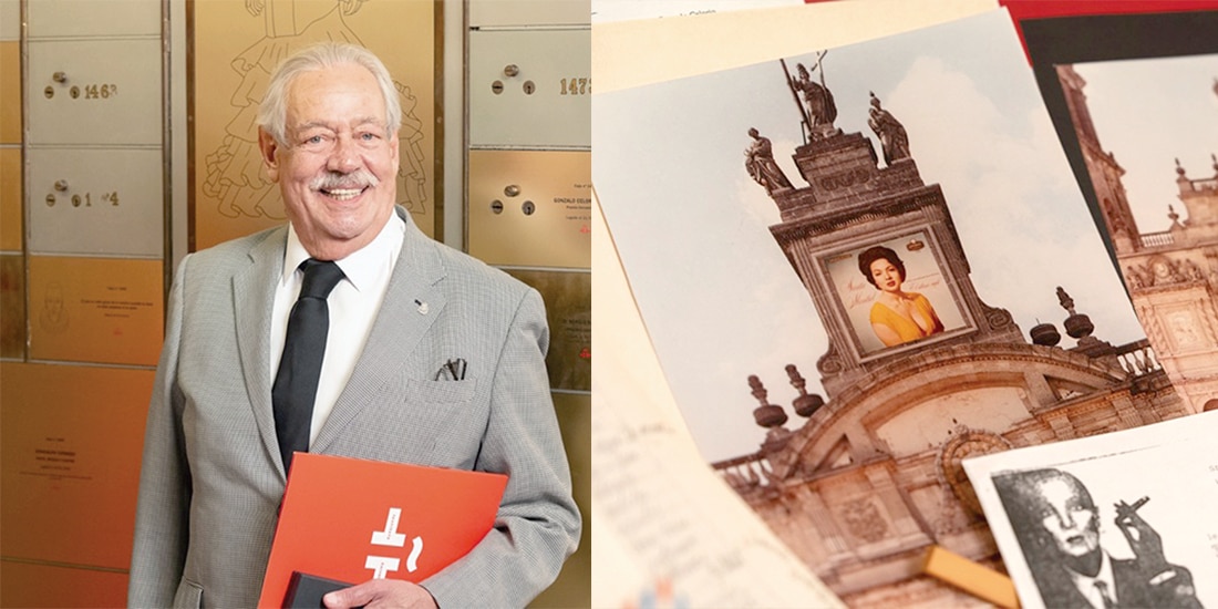 EL ESCRITOR, ayer al dejar algunos de sus acervos en España.