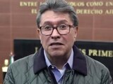 Ricardo Monreal durante su video-mensaje desde el Senado, ayer.