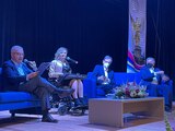 De izq. a der.: El exconsejero Luis Carlos Hugalde, la senadora del PAN, Claudia Anaya, José Woldnberg y Leonardo Valdés, en el Foro en defensa del INE, ayer.