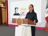 Claudia Sheinbaum este lunes en Palacio Nacional.