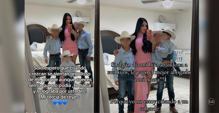 Cindy Tamez y sus hijos