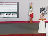 Claudia Sheinbaum este martes en Palacio Nacional.