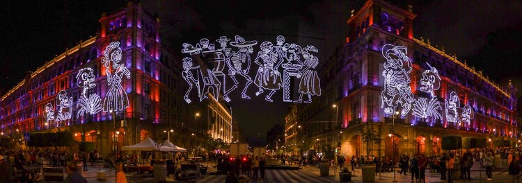 Alumbrado especial en el Centro Histórico.