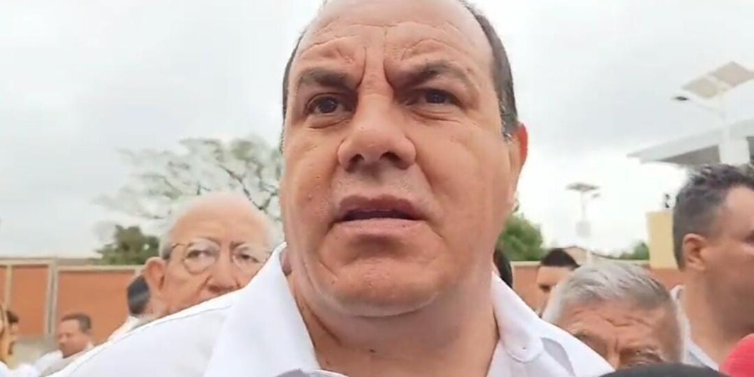 El gobernador de Morelos, Cuauhtémoc Blanco Bravo, durante una entrevista colectiva concedida ayer.