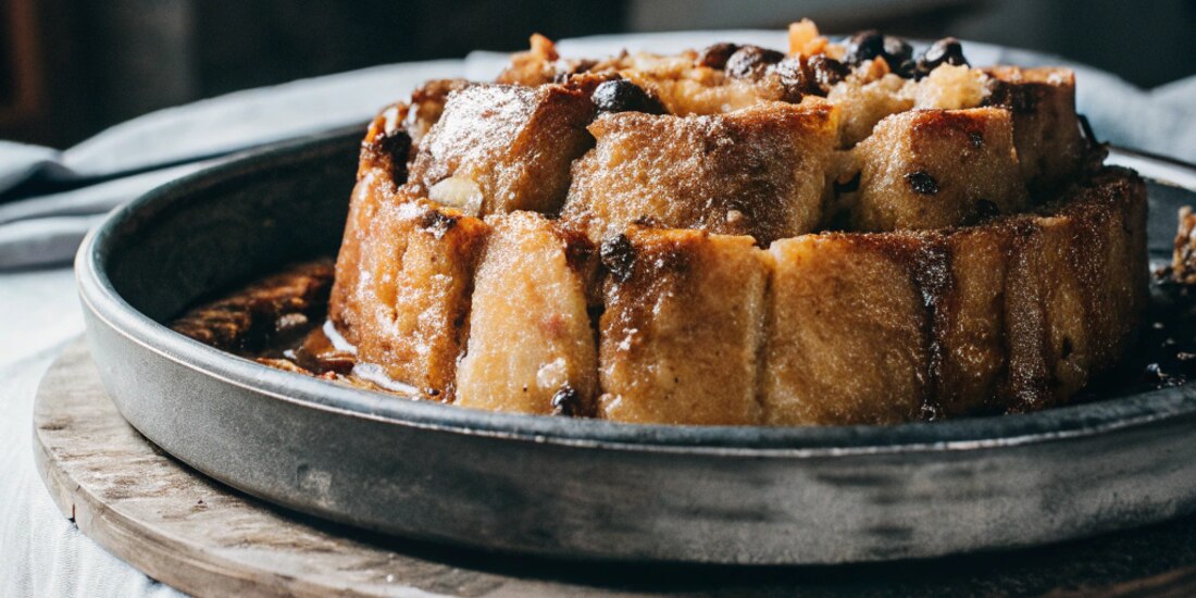 Capirotada tradicional de piloncillo