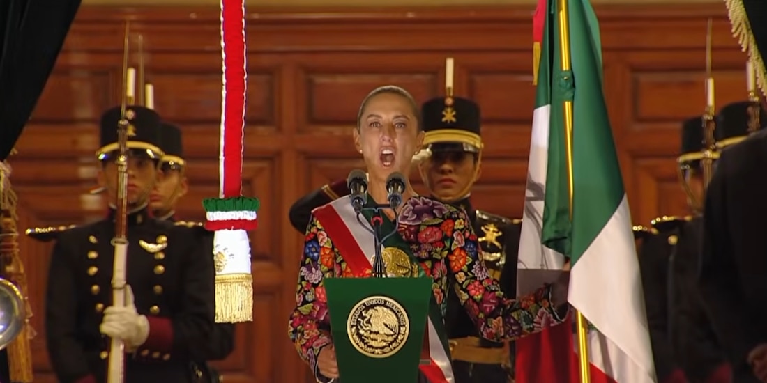 Presidenta Claudia Sheinbaum Pardo durante su segundo Grito de Independencia, el 15 de septiembre de 2026.